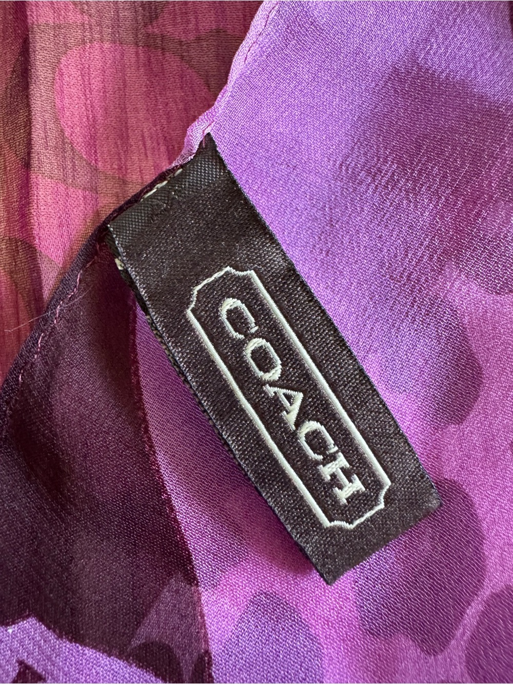 Coach silk cheetah scarf. NEW - Picture 5 of 6